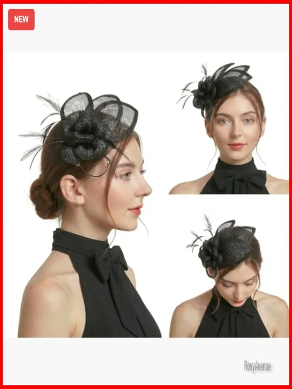 Vintage Sinamay Fascinator Headband Clip for Weddings Derby Tea Parties